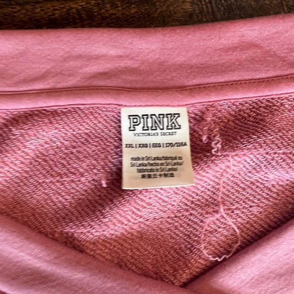 BOGO EUC Victoria's Secret PINK Cropped Over-Size Terry Sweatshirt XXL - Picture 4 of 5